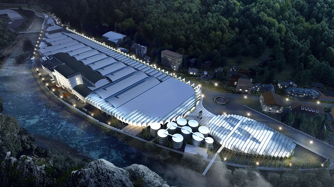 The S.Pellegrino Flagship Factory will be built on the site of the original S.Pellegrino plant