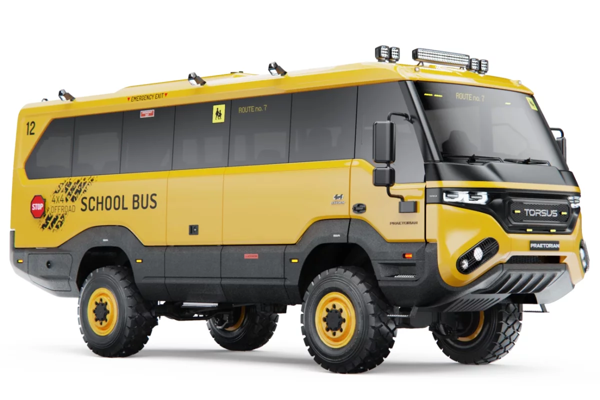 The classic yellow school bus gets remade for a rougher world