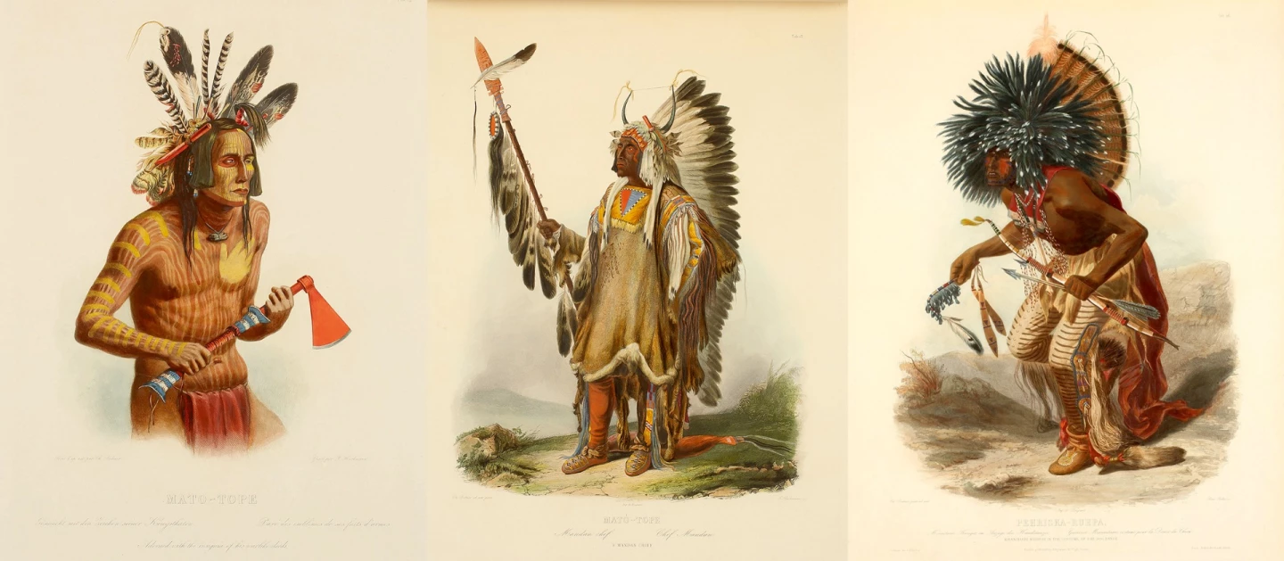 The Voyage dans l'intérieur de l'Amérique du Nord, exécuté pendant les années 1832, 1833 et 1834 by Karl Bodmer and Prince Maximilian zu Wied-Neuwied is justly celebrated as the greatest illustrated American travel narrative and the most important depiction of American Indians in the frontier era. This copy sold for $420,500 at Sothebys on June 13, 2017