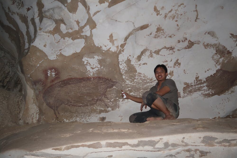 World's oldest known figurative artwork found in Indonesian cave