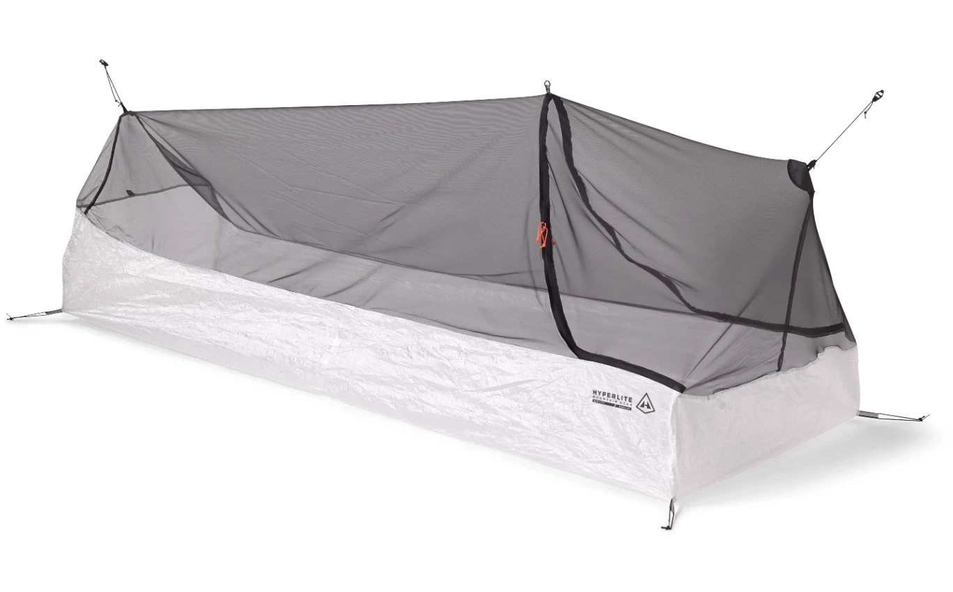 The Hyperlite Bug Bivy includes guy-out points for flexible pitching