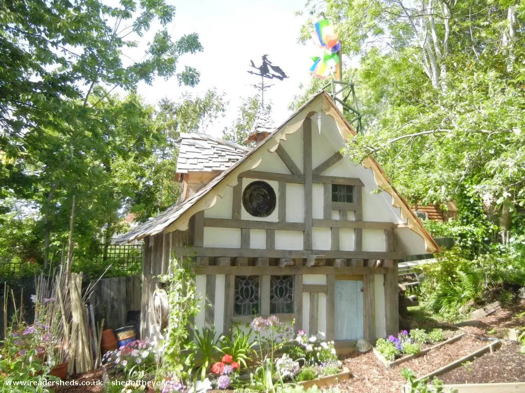 The Old Garden Shed is a charming but cheap place for potting and working