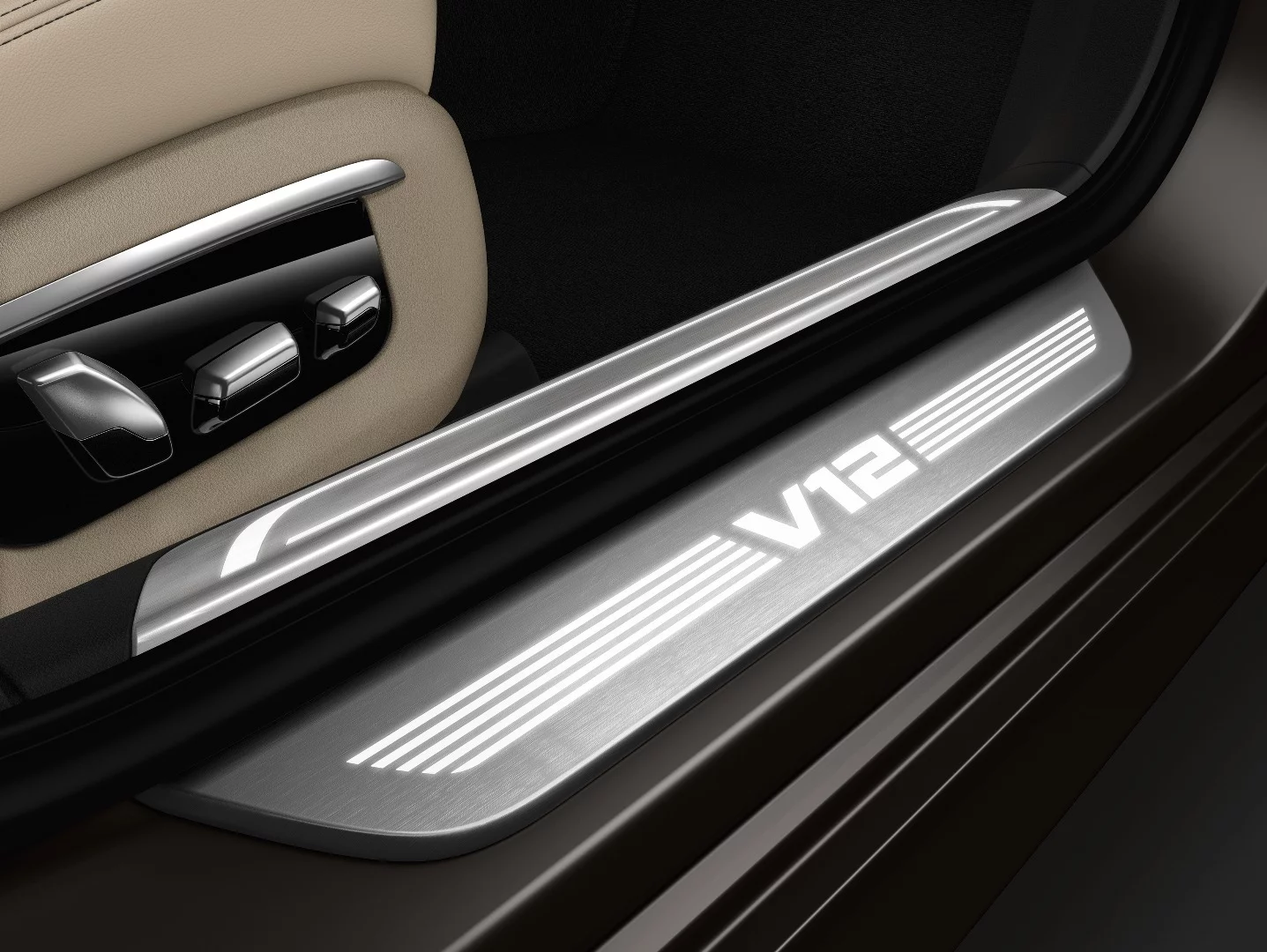 Just in case you forgot what was under the hood, BMW will remind you every time you open the door