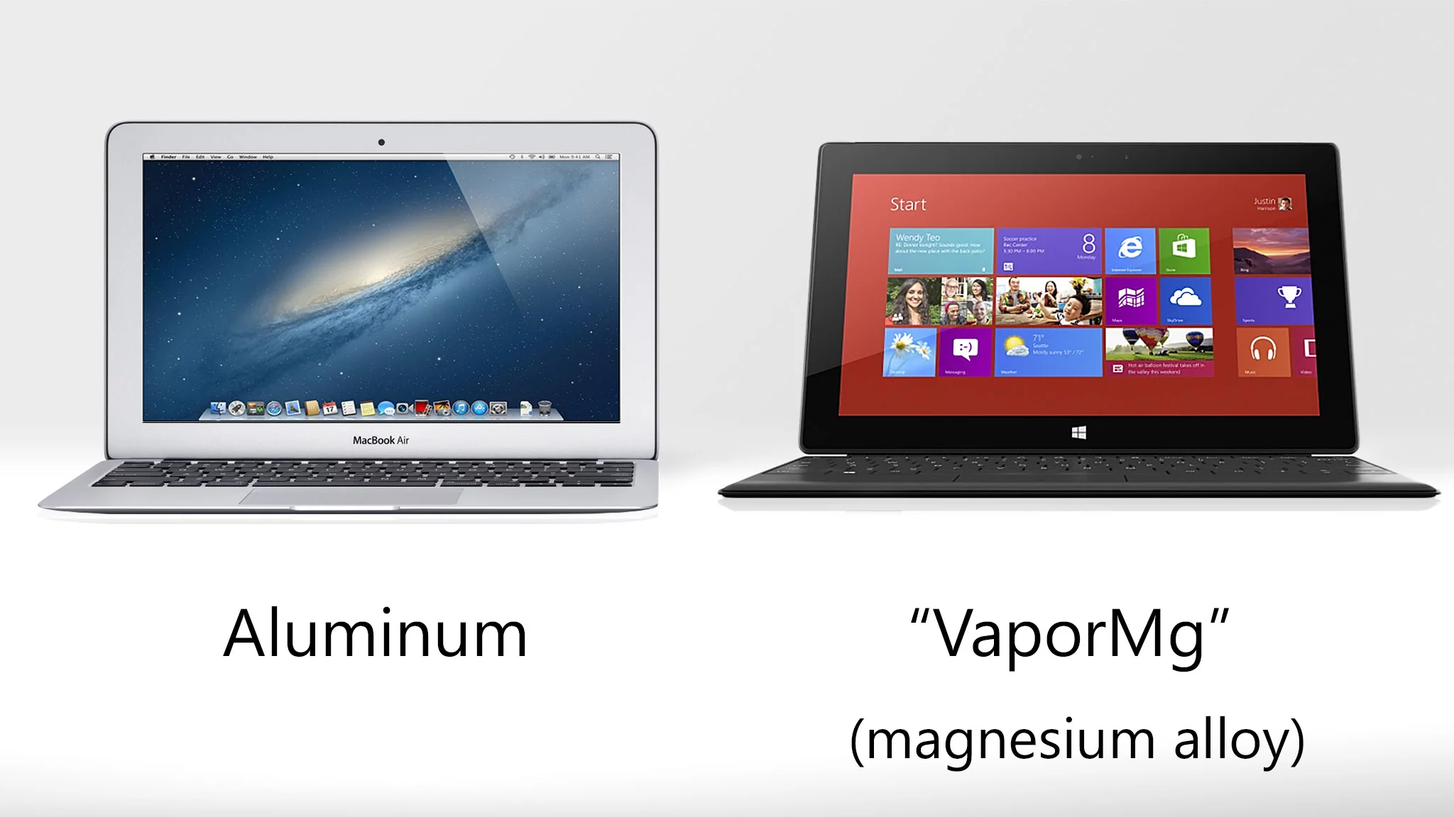 Both devices have high-end designs and build materials
