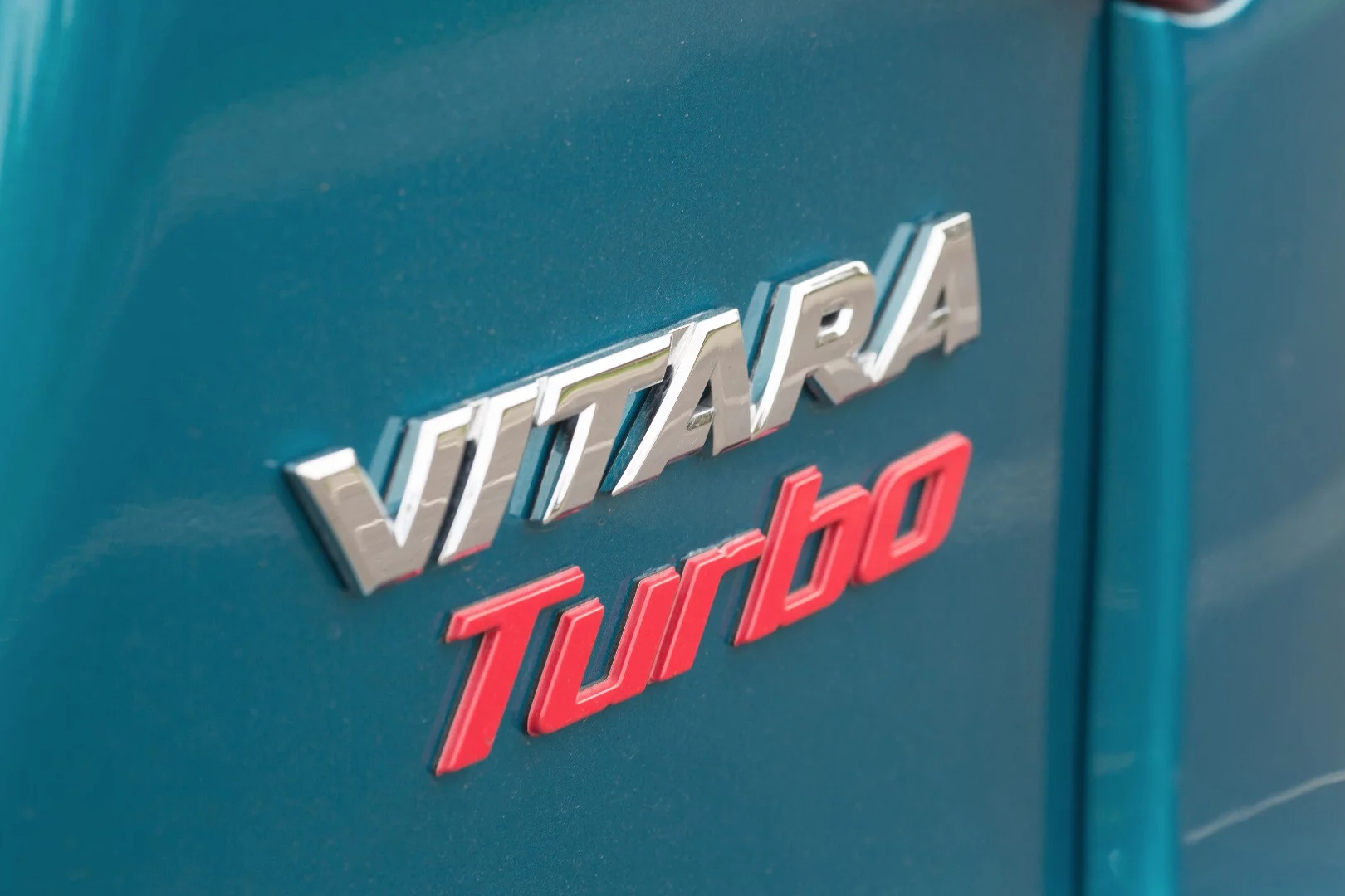 Just in case you weren't sure, the Vitara Turbo is, well, turbocharged