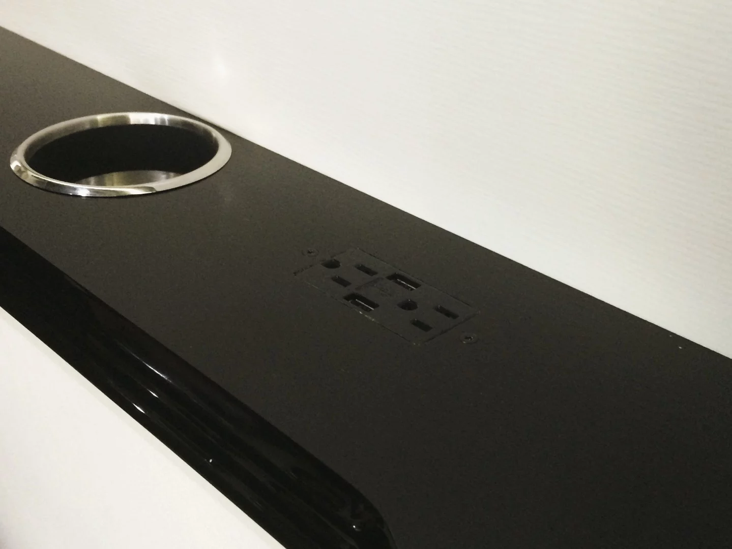 Four stainless steel cupholders come standard