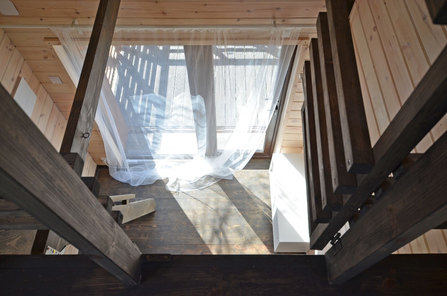 Looking down from the upstairs bedroom in the S22