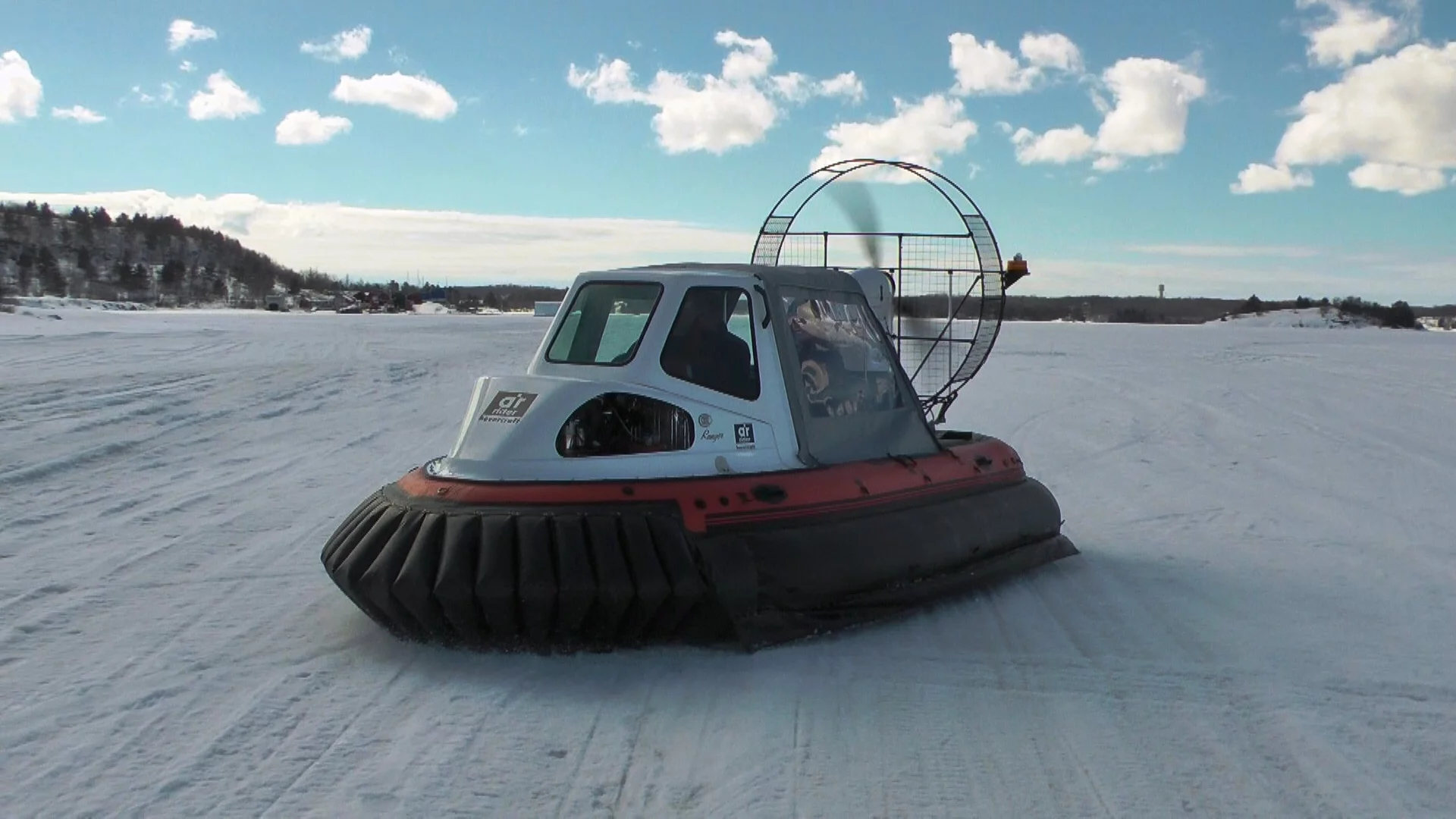 The AirRider hovercraft on ice