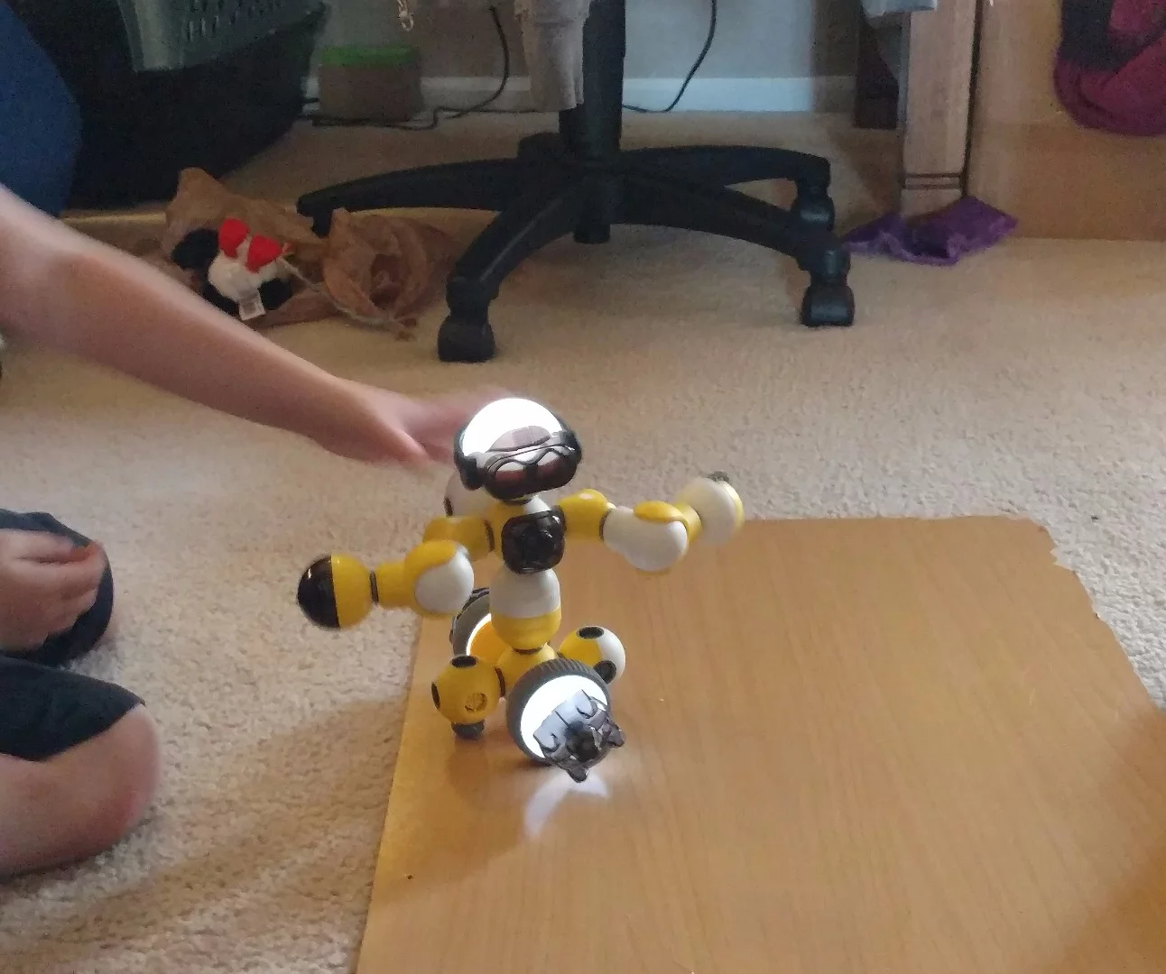 She's happier now that the Big M's lights are no longer blue. Aesthetics are important at this age