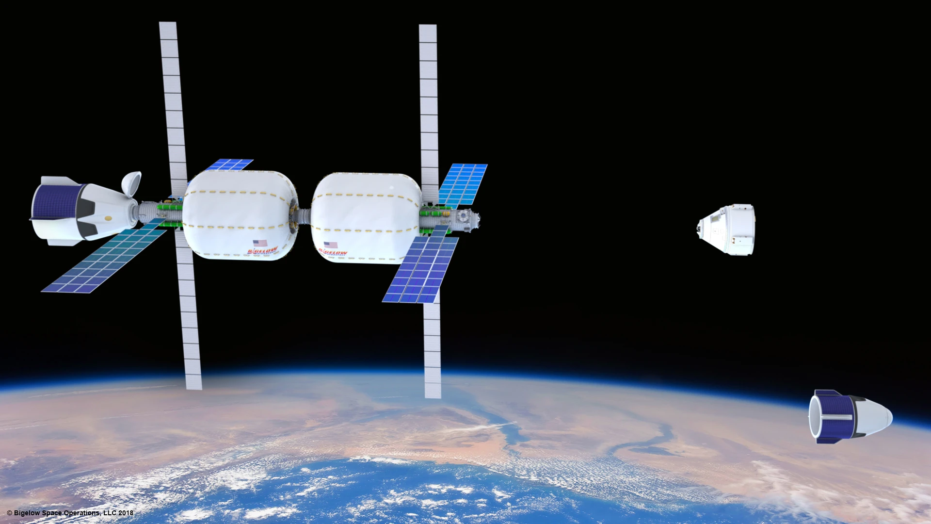 Artist's concept of the Bigelow Space Complex