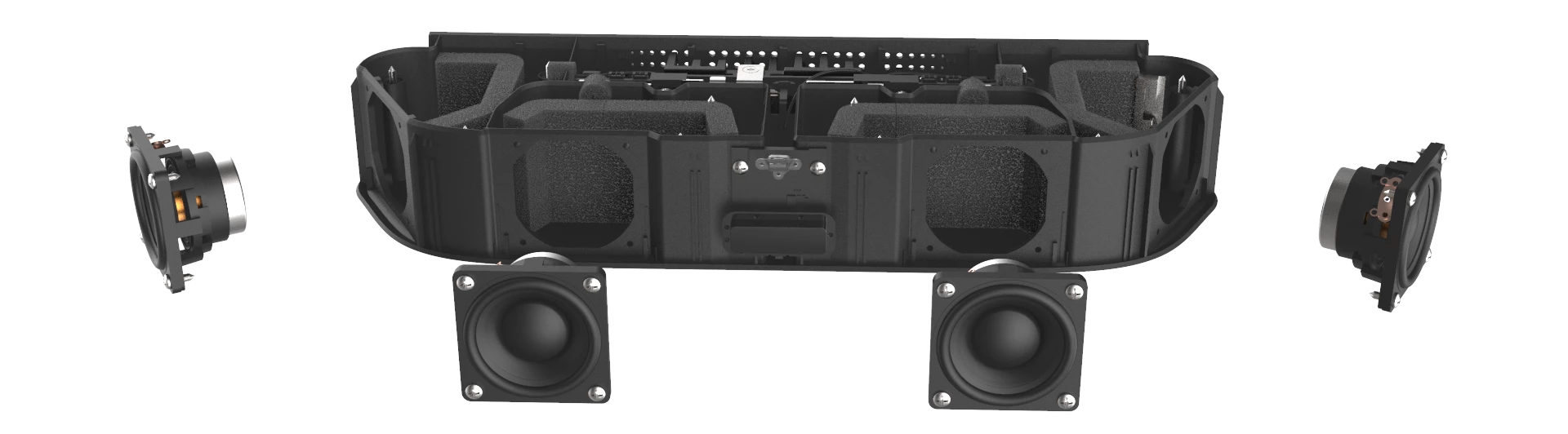 Roku promises room-filling sound from the Streambar's four 1.9-inch drivers