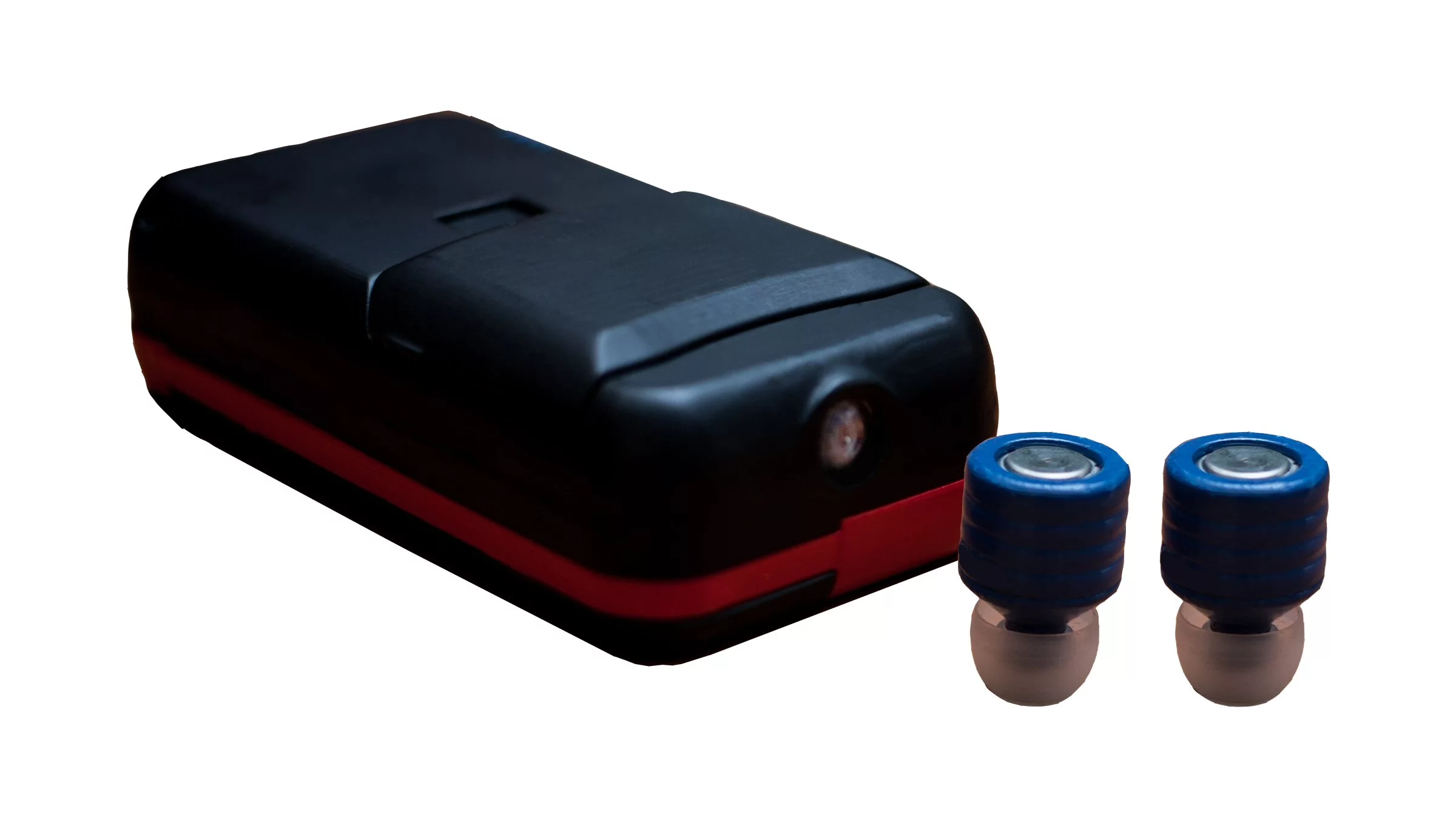 The Nextear wireless in-ear headphones and recharging case