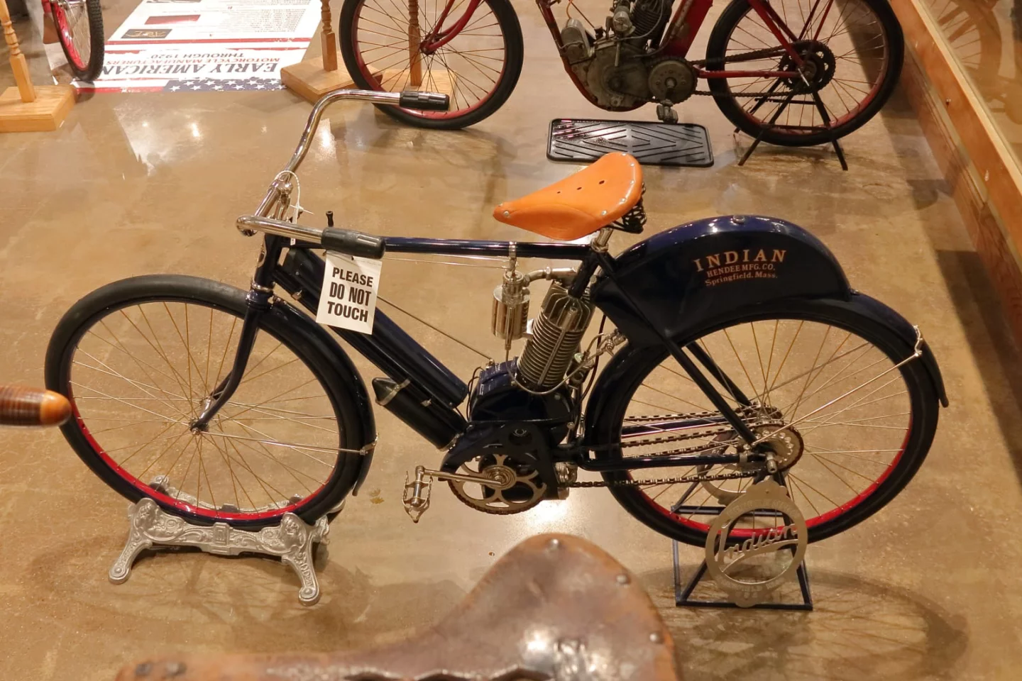 This Indian single was built in 1903, being one of the very first Camelbacks and built in the same year that Harley-Davidson produced its first motorcycle.