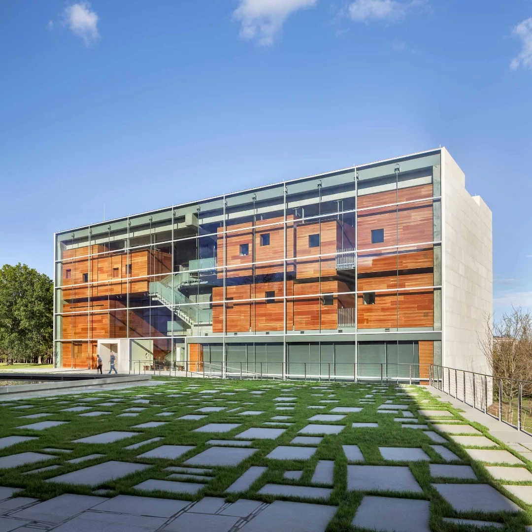 Lewis Arts Complex, Princeton University, Princeton, NJ, USA by Steven Holl Architects with BNIM-2. A winner under the "Schools and Universities" category of the 2018 International Architecture Awards, this building expands the performance and rehearsal spaces and features an outdoor plaza with a reflecting pool