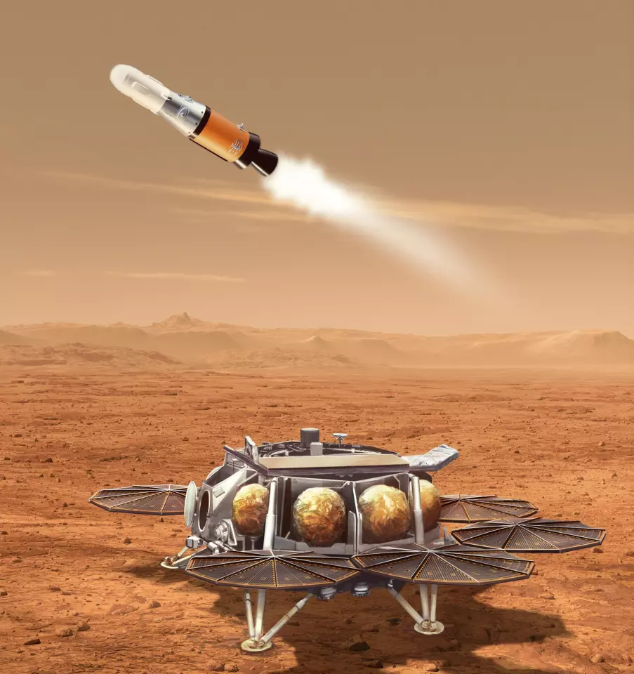 Artist's concept of the MAV lifting off