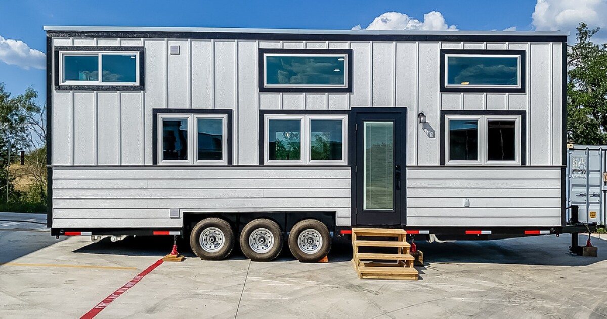 Extra-wide Camden tiny house delivers guest bedroom and ample storage Extra-wide Camden tiny house delivers guest bedroom and ample storage