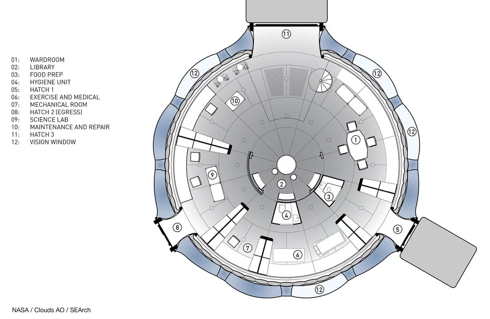 Layout of the second storey of the Ice Home