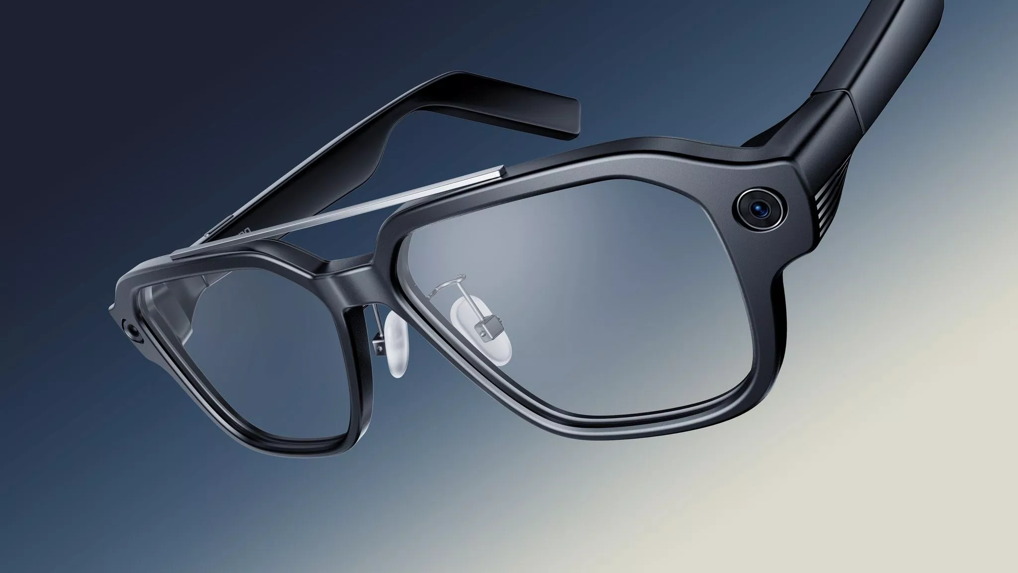 The Tecno AI Glasses Series standard version has its 50-megapixel camera module to the side, where the Pro model's camera is at the center (the the bridge)