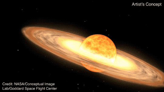 An artist's impression of the process that causes a nova