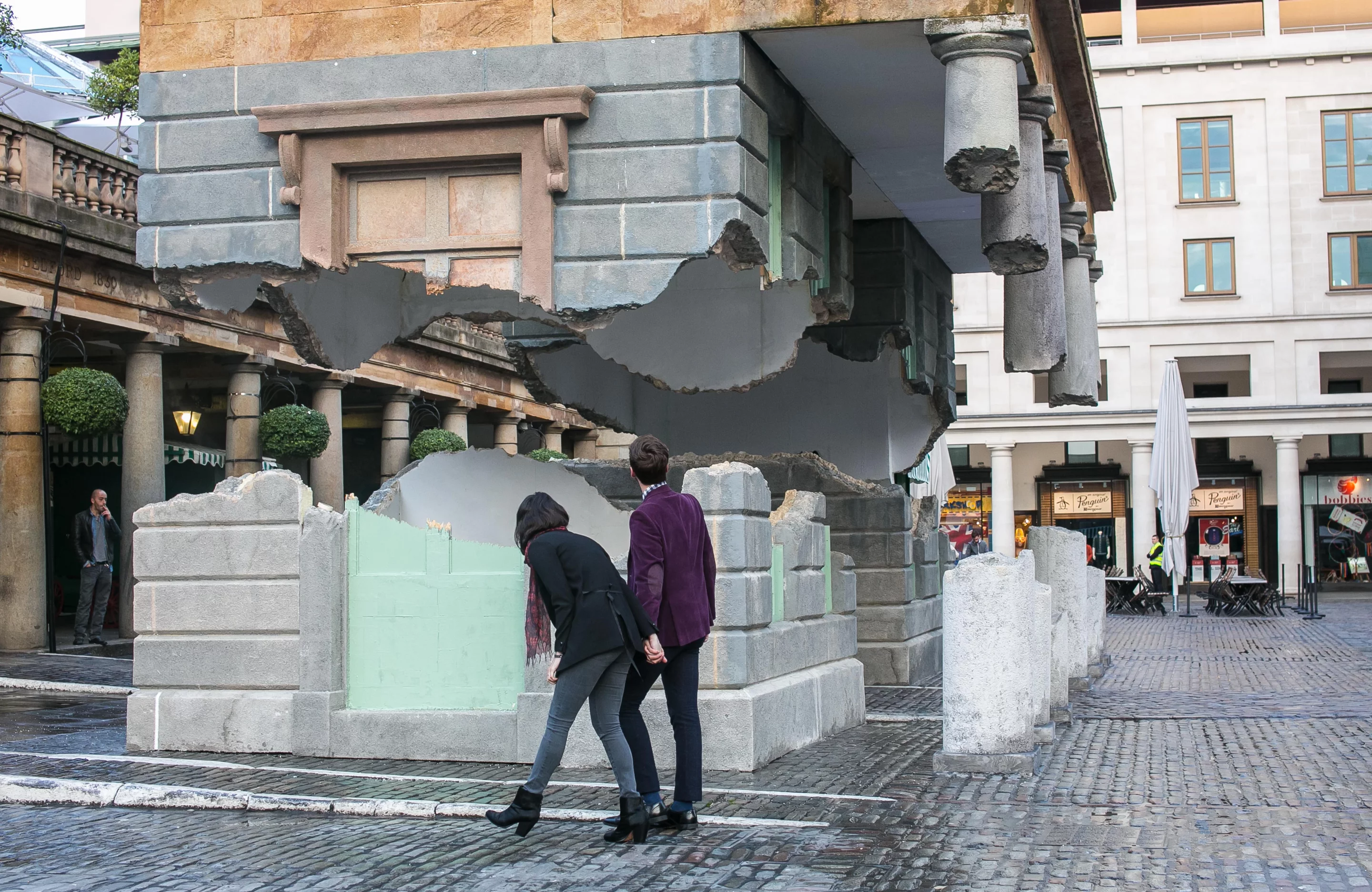Take my lightning but don’t steal my thunder, by British artist Alex Chinneck (Photo: Jeff Moore)