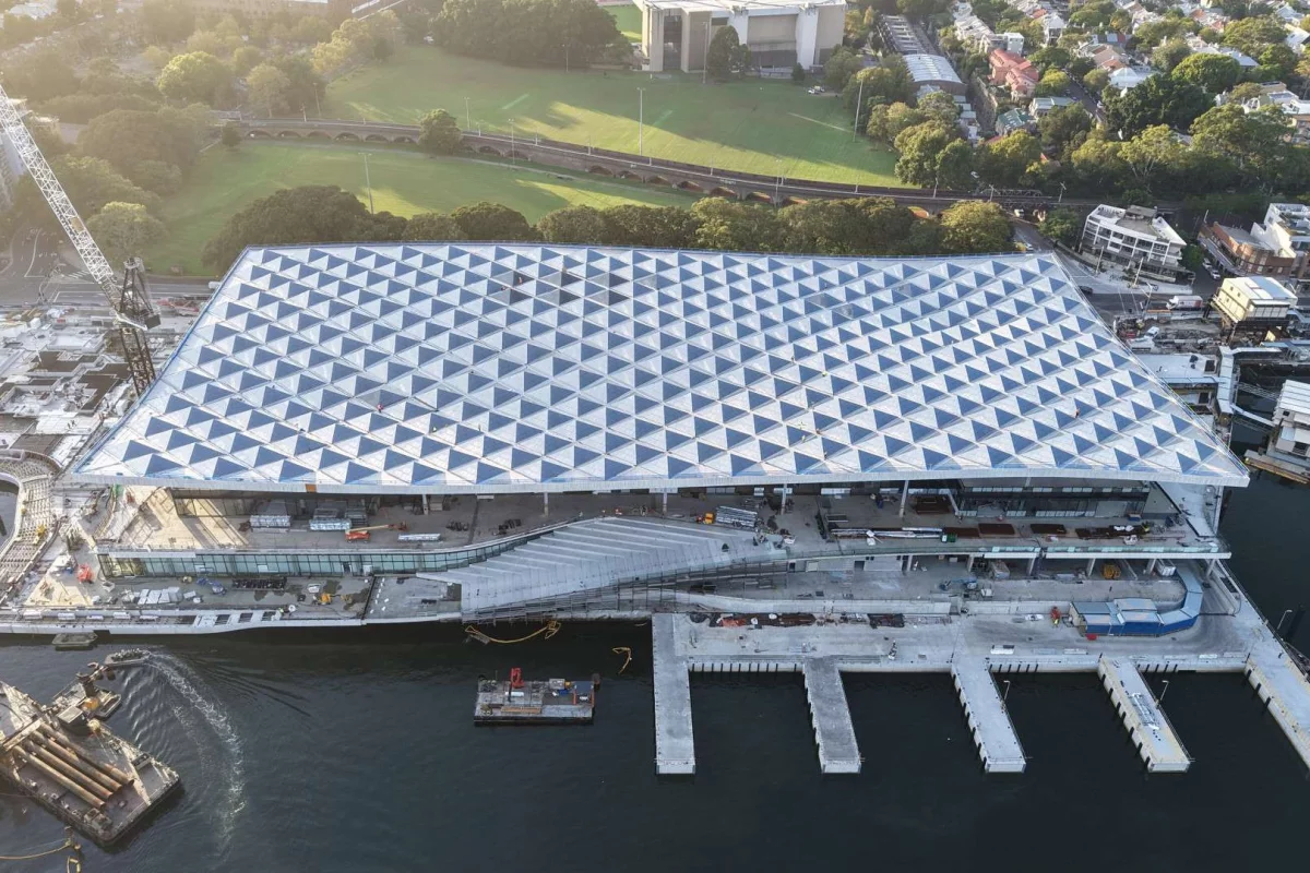Sydney Fish Market is topped by a timber roof that's the largest of its kind in the southern hemisphere