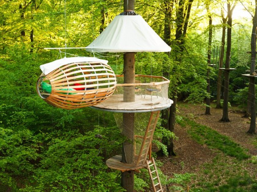 The Cocoon sleeping area's open design offers views and breezes