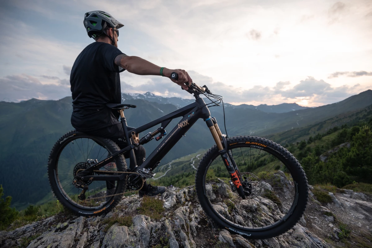 Clearly inspired by the Alpine trails surrounding the its factory, Nox e-MTBs are designed to offer motor assistance on the stiff climbs necessary to bomb back down the mountain