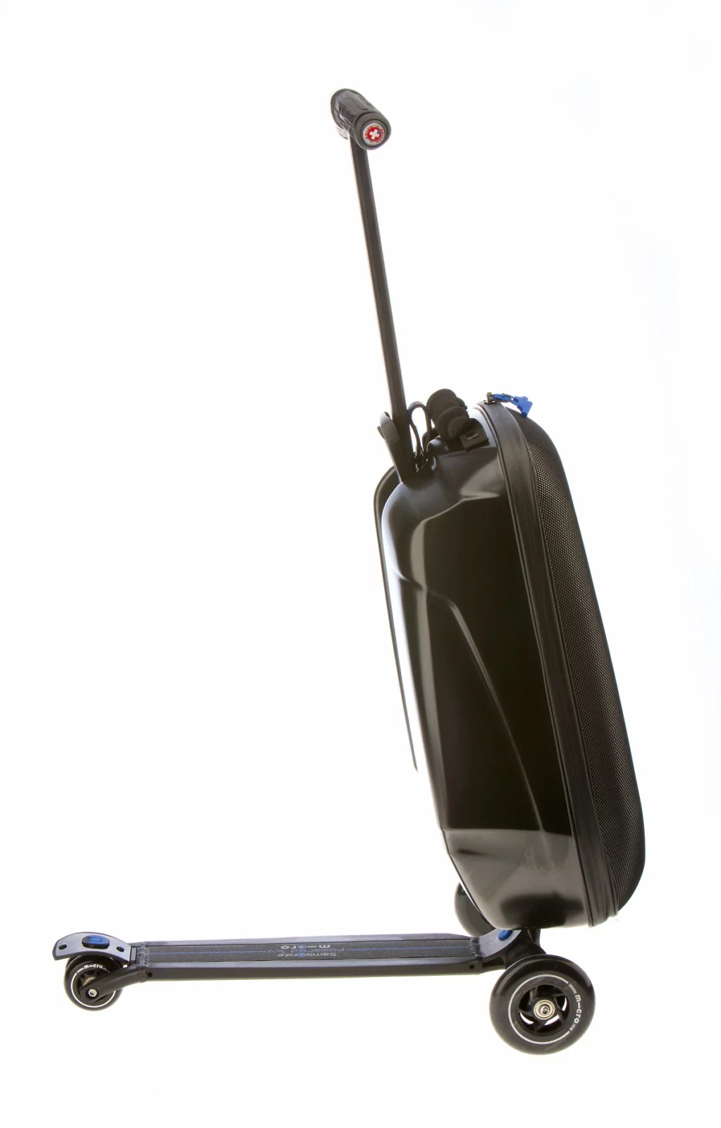 On the inside Micro Luggage features a separate compartment for a laptop, another one for business cards and yet another one for folders