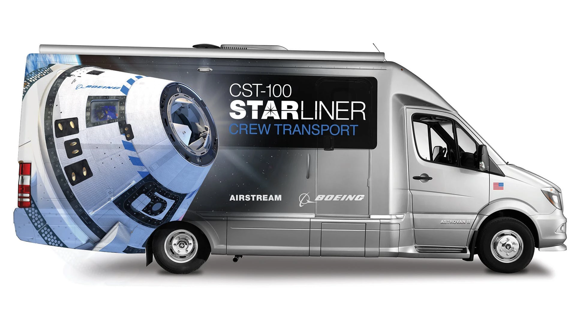 The Astrovan II is designed to transport astronauts for Boeing's CST-100 Starliner flights