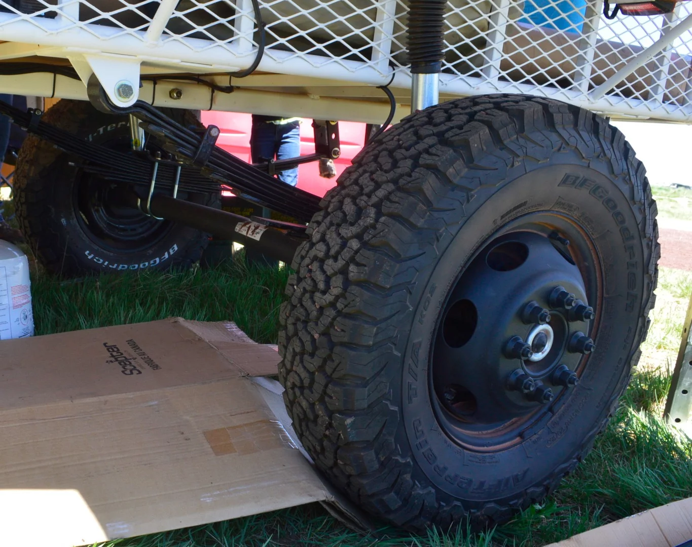 This PB Fab Expedition trailer includes a custom Atlas Spring leaf spring system