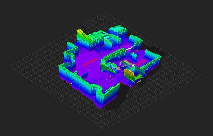The robot will autonomously move about and build a 3D map of your house