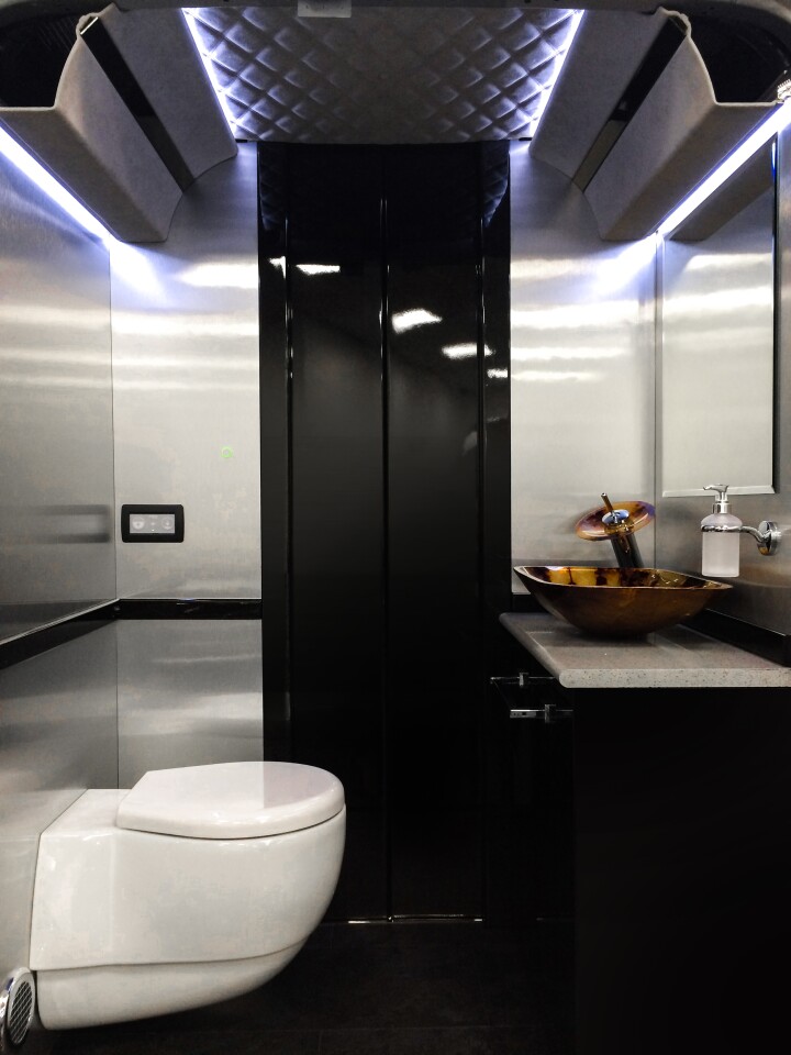 Senzati offers an optional onboard bathroom