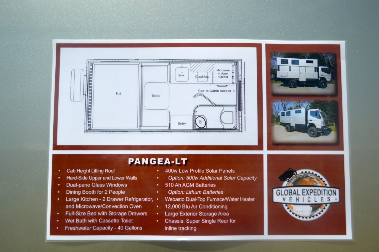 GXV Pangea LT floor plan and specs
