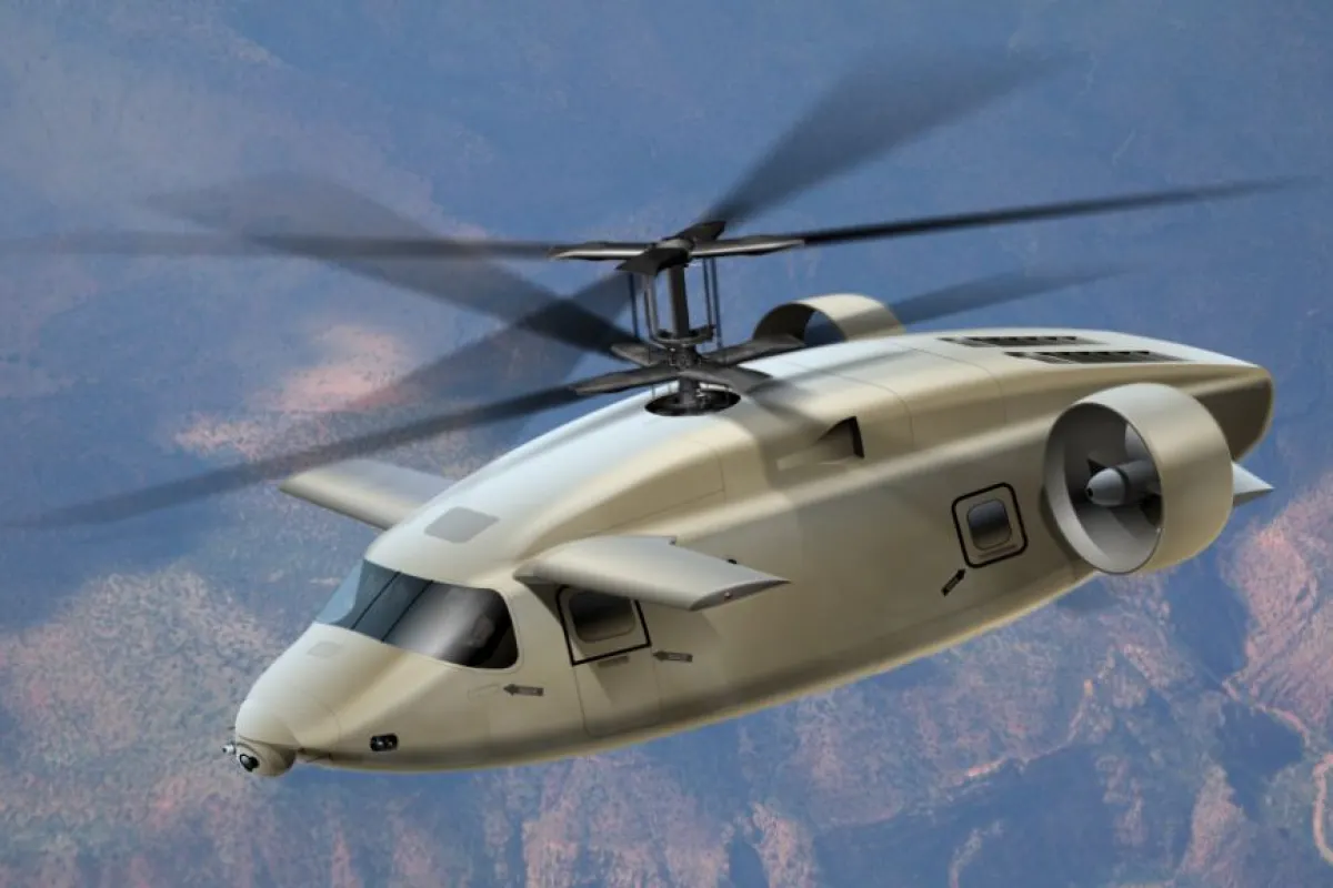The AVX Aircraft concept has coaxial rotors, ducted fans and a top speed of over 270 mph (435 km/h).