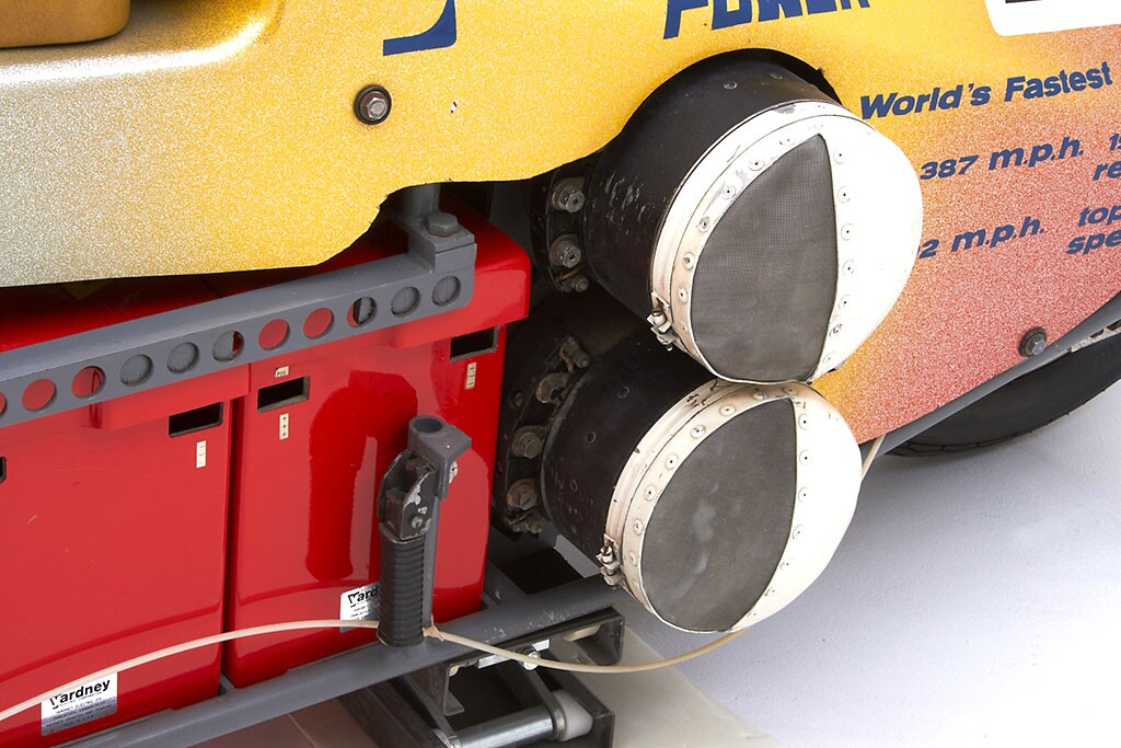 Quicksilver's dual electric motors with screened vents