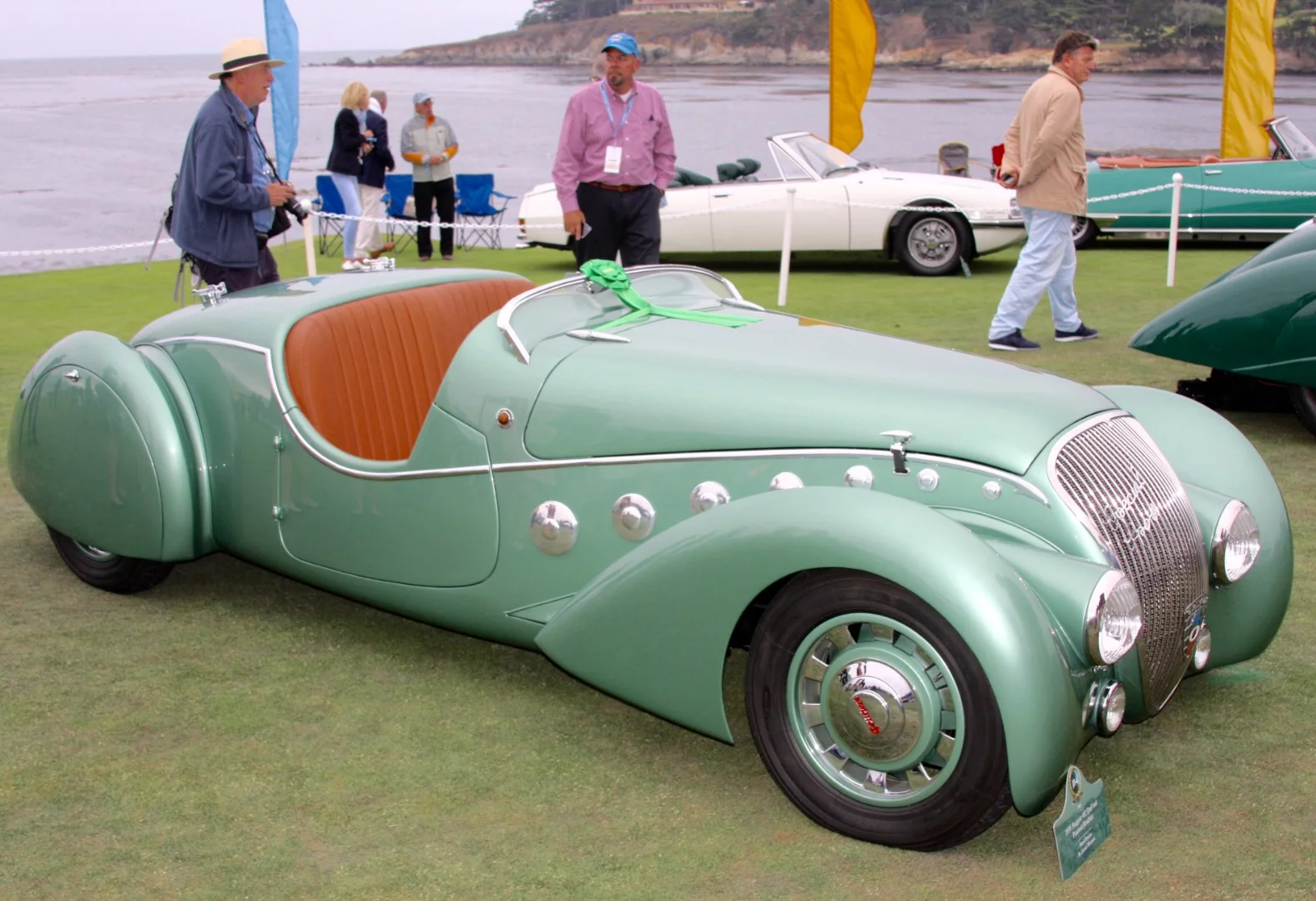 First in Class O2 (Postwar Grand Touring) was this 1949 Delahaye 135 M Pourtout Malmaison Cabriolet, owned by Meg McCarthy, Chatham, Massachusetts