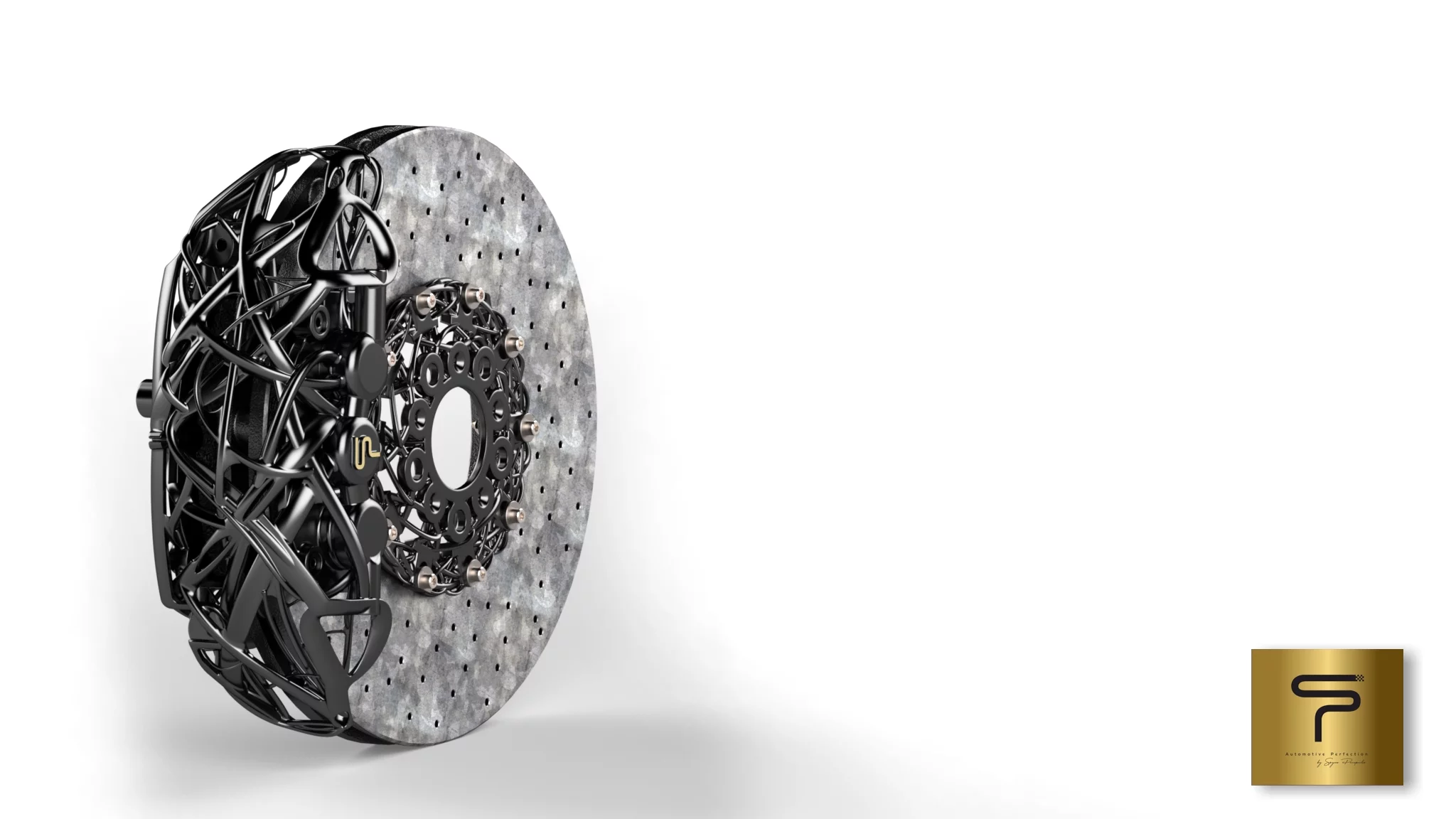 That horrifying alien-like growth is a brake caliper, folks, designed using a proprietary generative process Panopoulos calls "anadiaplasi"