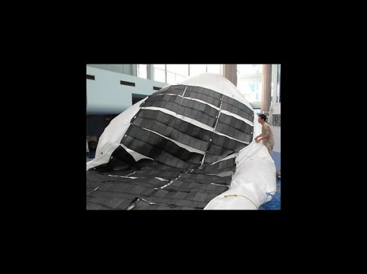 The solar panels which will provide 2.4Kw of power to the electric motor