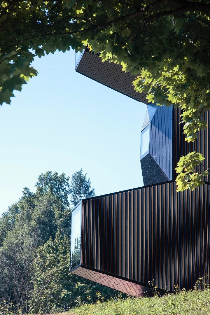 Living Unit on Ljubljana Castle was developed as a self-contained wooden shell that's flexible and can easily adapt to different locations and terrain