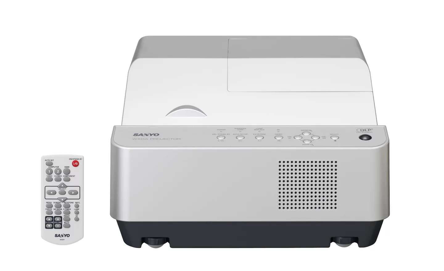 The 1280 x 800 Wide XGA resolution unit can project a very comfortable 80 inch image onto a screen less than an inch away from its edge or 12.59 inches from its lens