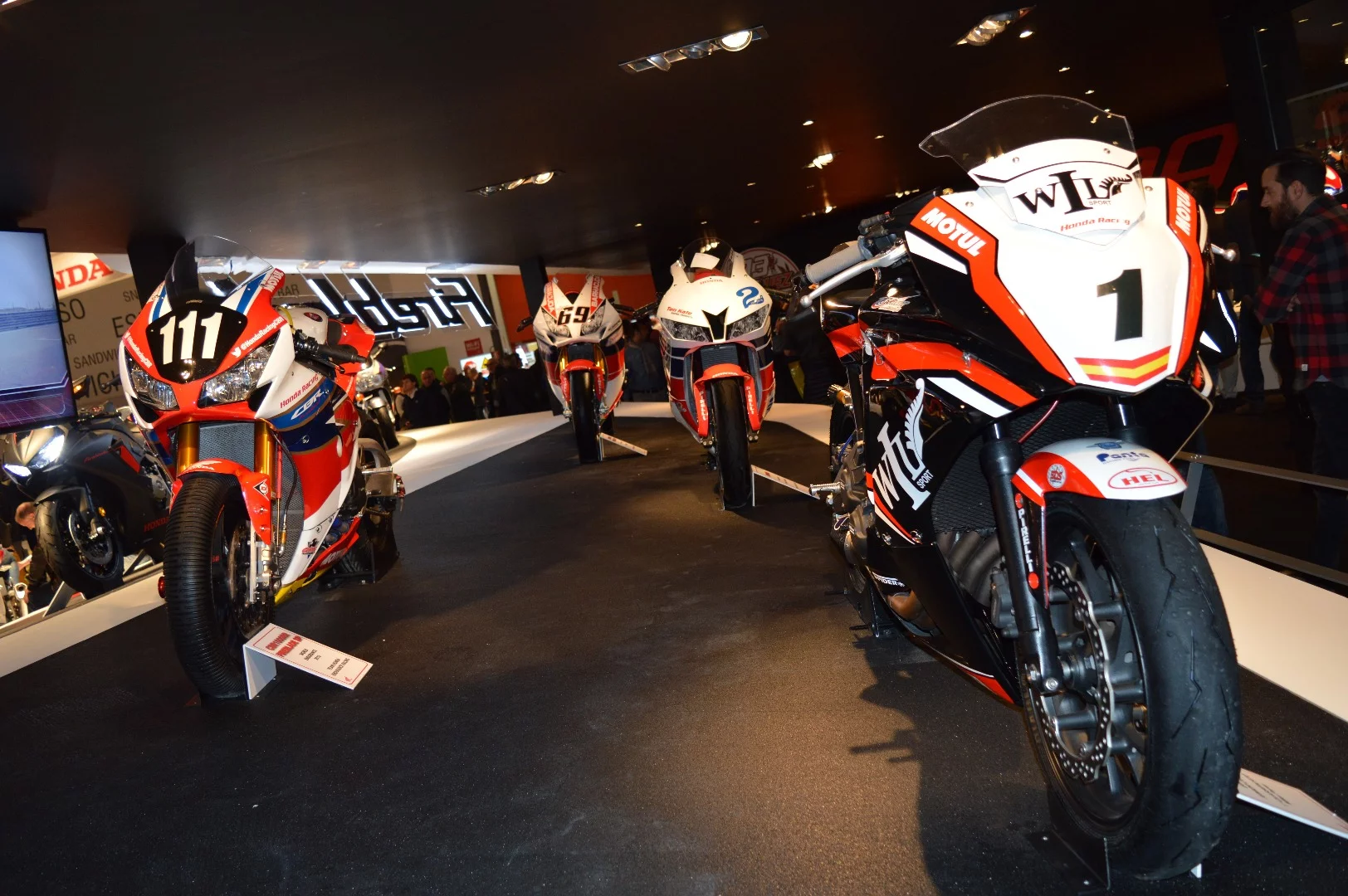 A collection of racing Honda CBR1000RR Fireblade superbikes