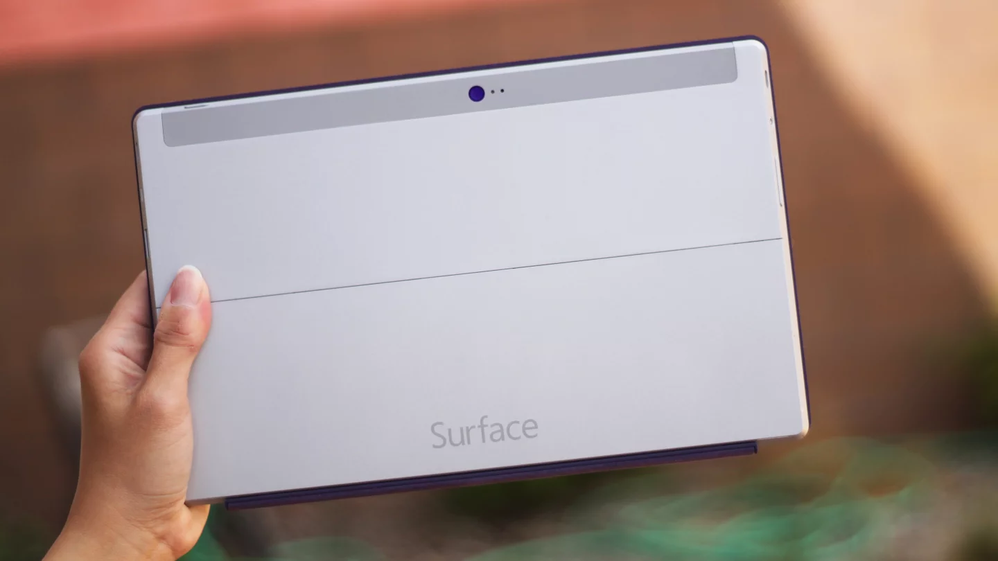 Back of the Windows RT-running Surface 2