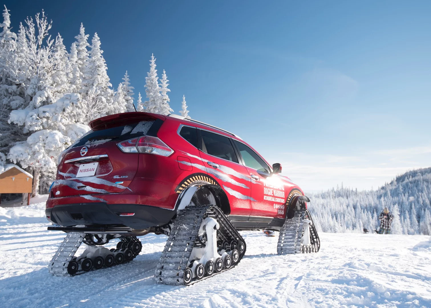 In addition to the tracks, the Rogue Warrior has an adjusted suspension, snow guards and slight body modifications