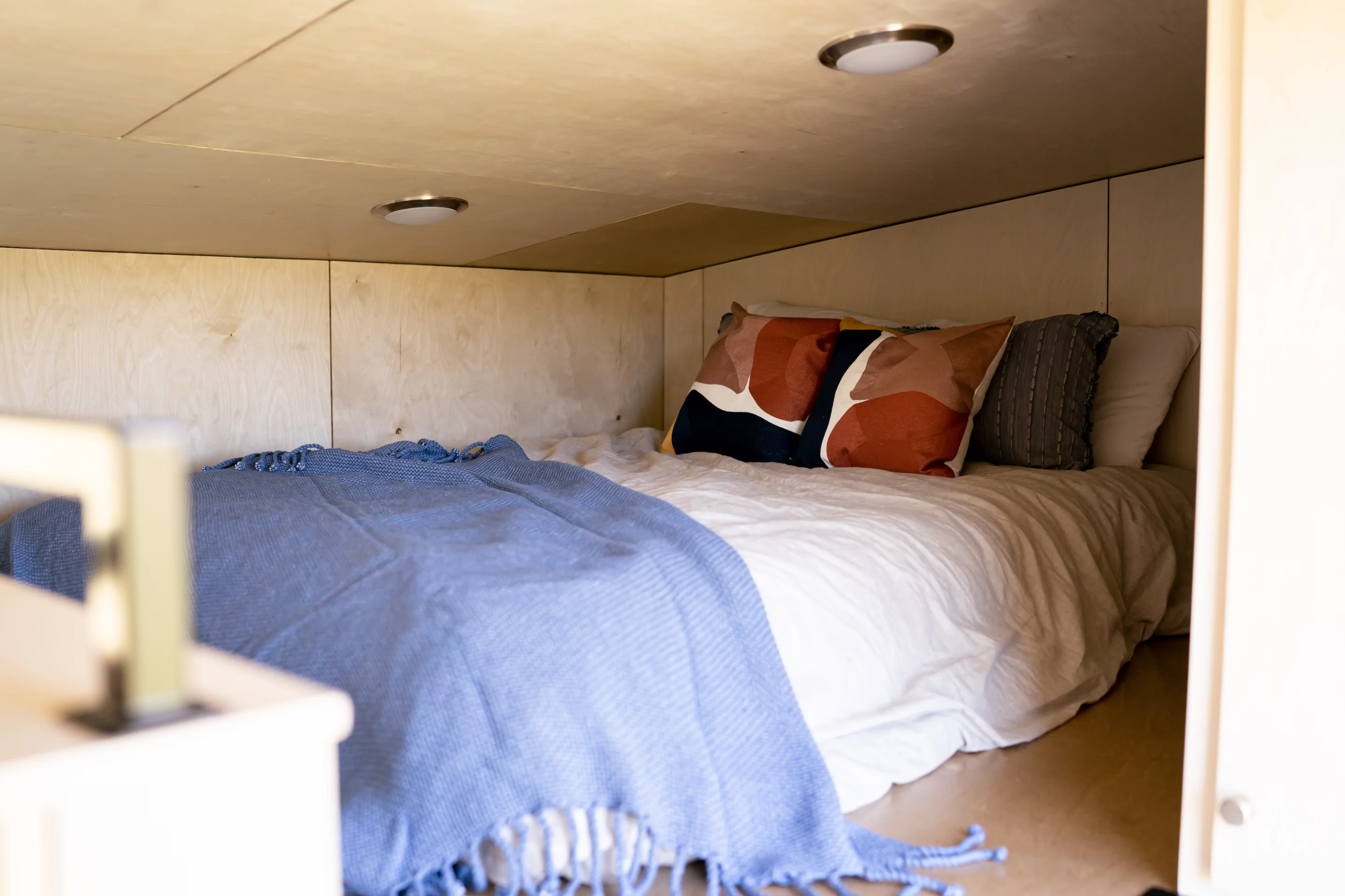 One of the Ocoee's bedrooms has a king-sized bed while the other has a queen-sized bed