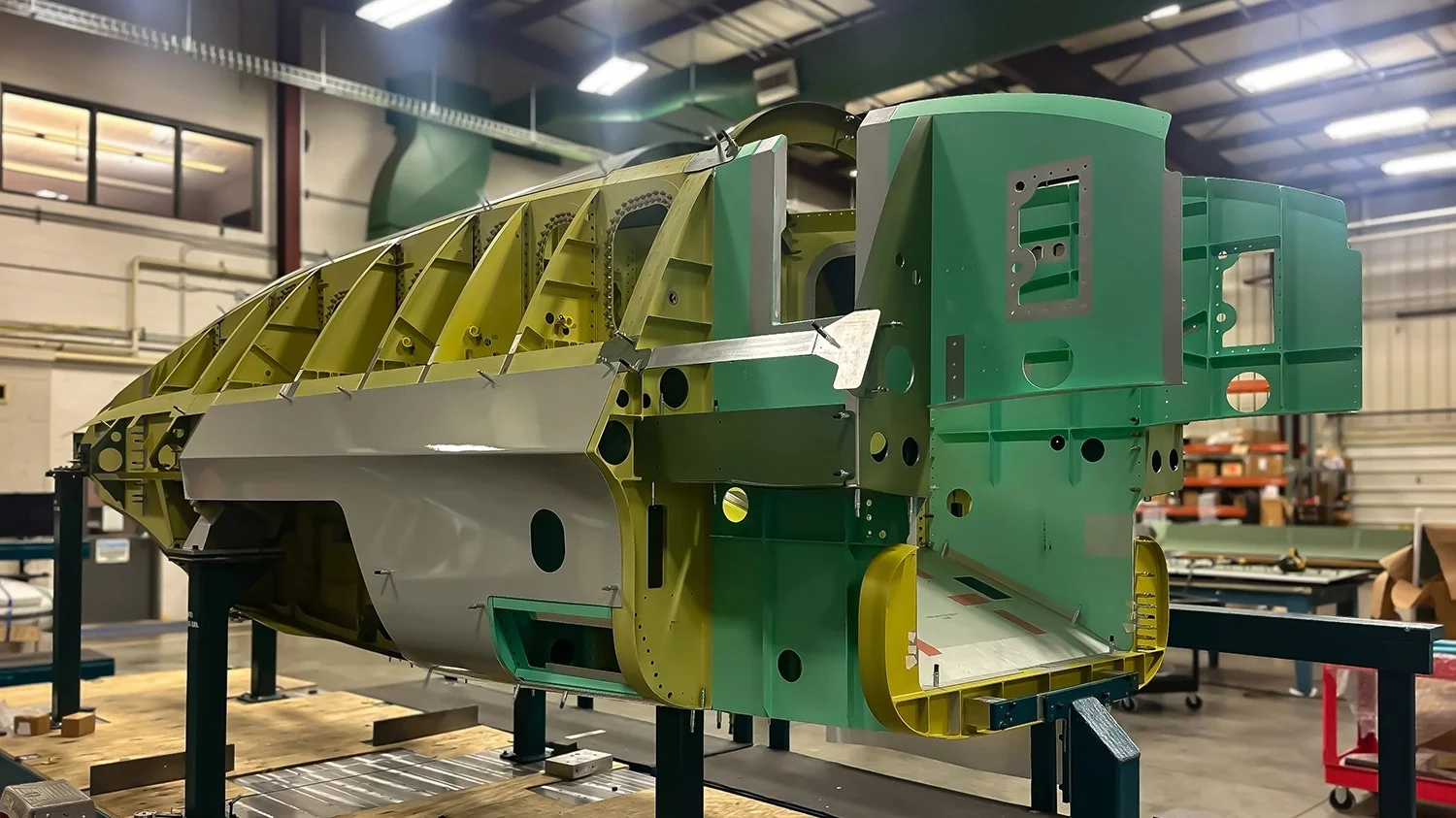 The X-65 fuselage under construction