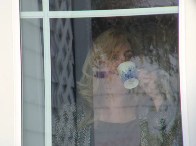 ... and one of my oblivious neighbors, shortly after getting out of bed