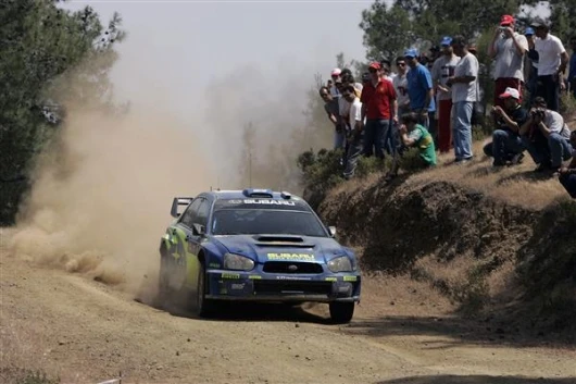 Subaru's Solberg finished the first day in third place but failed to see out the event