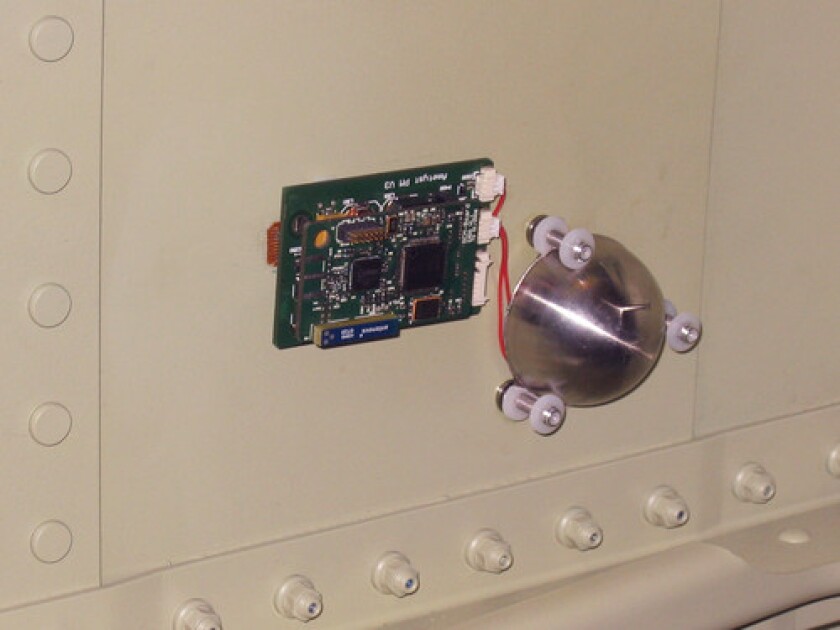 Scientists have created self-powered sensors, that could wirelessly transmit data on the status of aircraft parts upon which they were mounted (Photo: TU Vienna)
