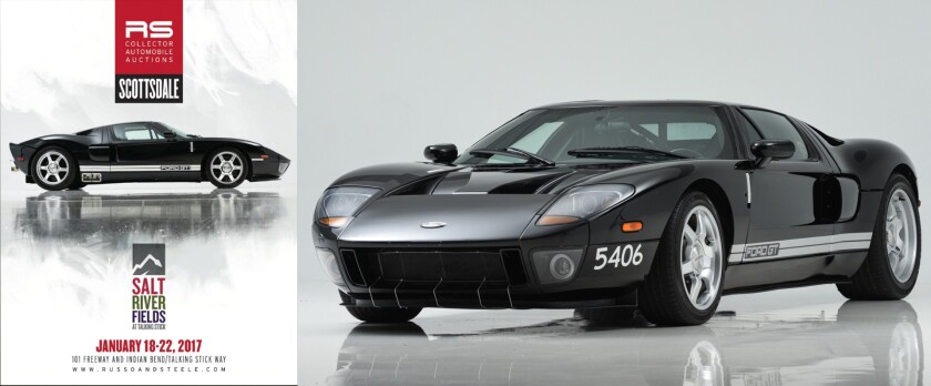 Thoroughly deserving of its place on the catalog cover at Russo & Steele's Scottsdale auction, this first functioning Ford GT prototype has a rather limiting aspect: before selling the vehicle, Ford installed a chip in the engine that gives it a top speed of 5 mph. It's a special car but Barrett-Jackson didn't sell it last year and Russo & Steel didn't sell it this year as the vendor considered a high bid of $600,000 wasn't enough.