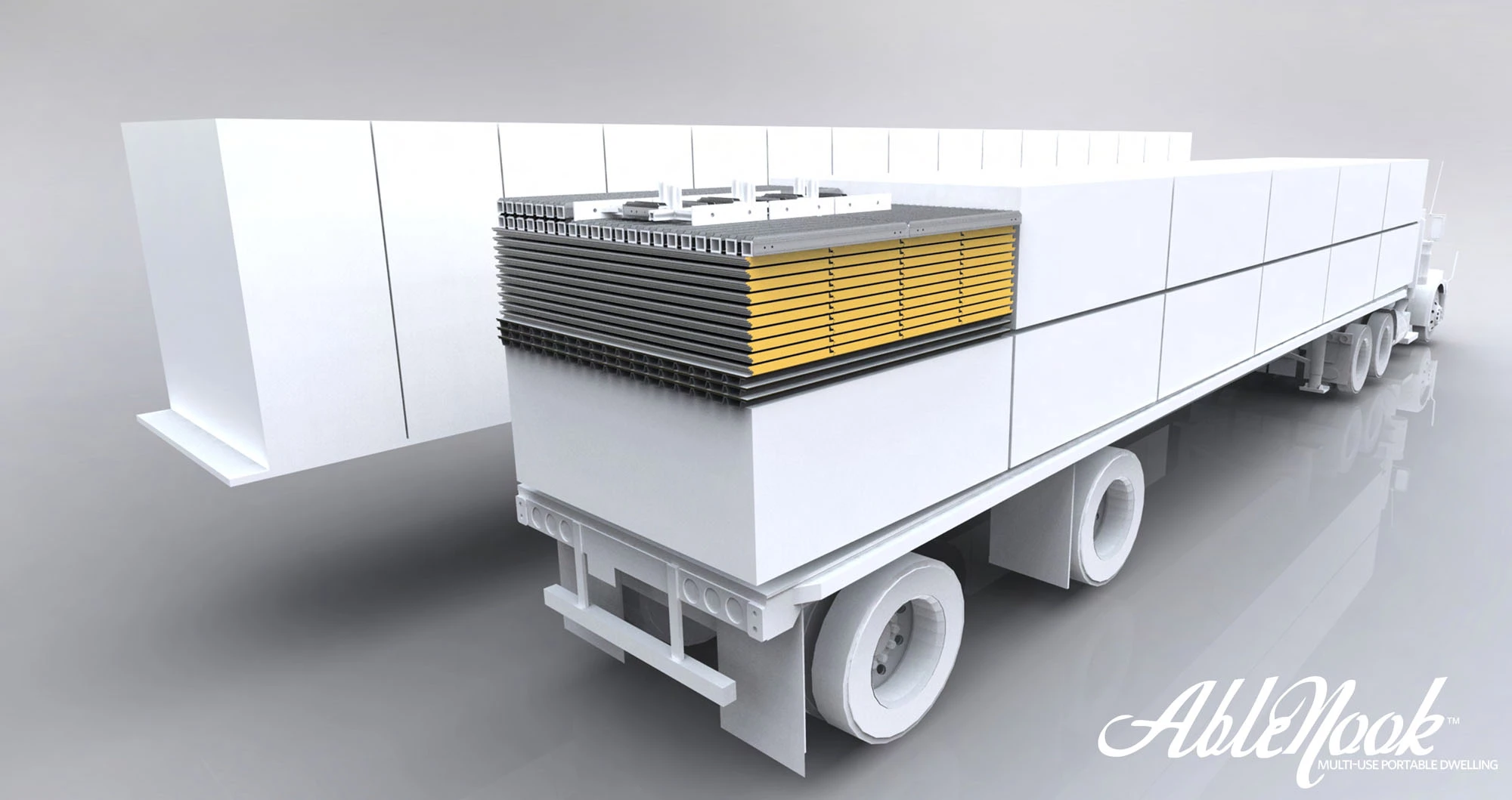 AbleNook comes flat packed for efficient and economic transportation